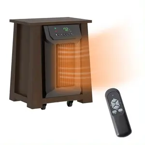 Aquecedor sem fumaça para casa e móvel, aquecedor portátil infravermelho ECO 750w 1500w com 8 elementos, com display LED