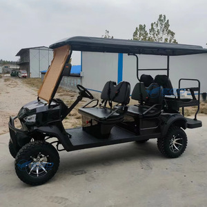 Voiture de golf électrique à batterie noire à bas prix, haute qualité, 6 places, tout-terrain, prix spécial, transport inclus - Product Image 4