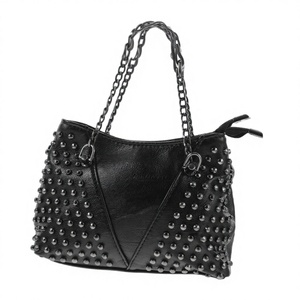 Bolso Bandolera de Cuero PU con Tachuelas Estilo Punk Rock, Cierre de Cremallera y Forro de Poliéster para Mujer - Product Image 3