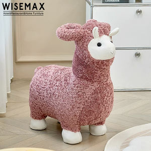WISEMAX MEUBLES Meubles modernes pour chambre d'enfant Poupée de mouton de dessin animé créatif Jouet en peluche pour enfants Tabouret en peluche Chaise Cadeau pour enfants - Product Image 3