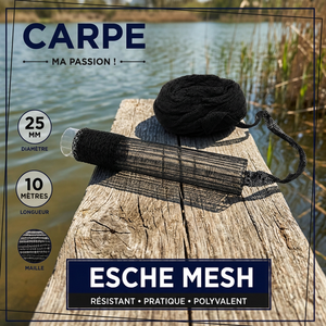 REFILL ESCHE MESH สีดำ 15 มม. 25 มม. 10 เมตร อุปกรณ์ตกปลาคาร์พน้ำจืด เทคนิคการตกปลาแบบตีเหยื่อใต้น้ำ อุปกรณ์ป้องกัน Arma ไม่มี PVA ทนทาน - Product Image 3