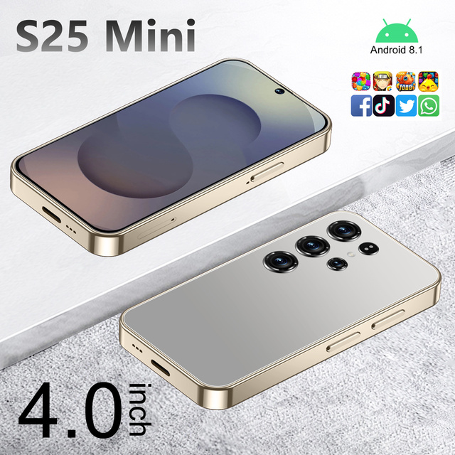 S25 Mini Mobile Phone 4.0 Inch Screen 4GB+64GB 2MP+5MP Camera 2500mAh Battery 3G Factory Supply Smart Phone