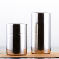 Mini boîtes de stockage transparentes 304ss, lot de 5 pièces, double couverture, pour thé, café, sucre, boîtes à air