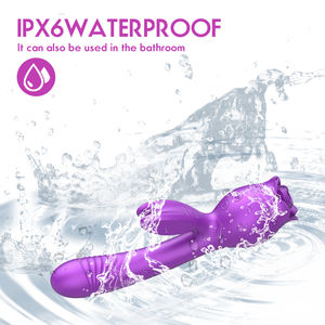 3-in-1-<span class=keywords><strong>Rabbit</strong></span>-Vibrator in Rosenform mit Saug-, Stoß- und Vibrationsfunktion zur G-Punkt-, Vaginal- und Klitorisstimulation – Sextoy für Frauen - Product Image 6