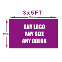 Drapeaux publicitaires personnalisés pour l'extérieur et l'intérieur, drapeaux muraux en polyester épais, bannières publicitaires 3*5 pieds, drapeaux et bannières avec logo personnalisé