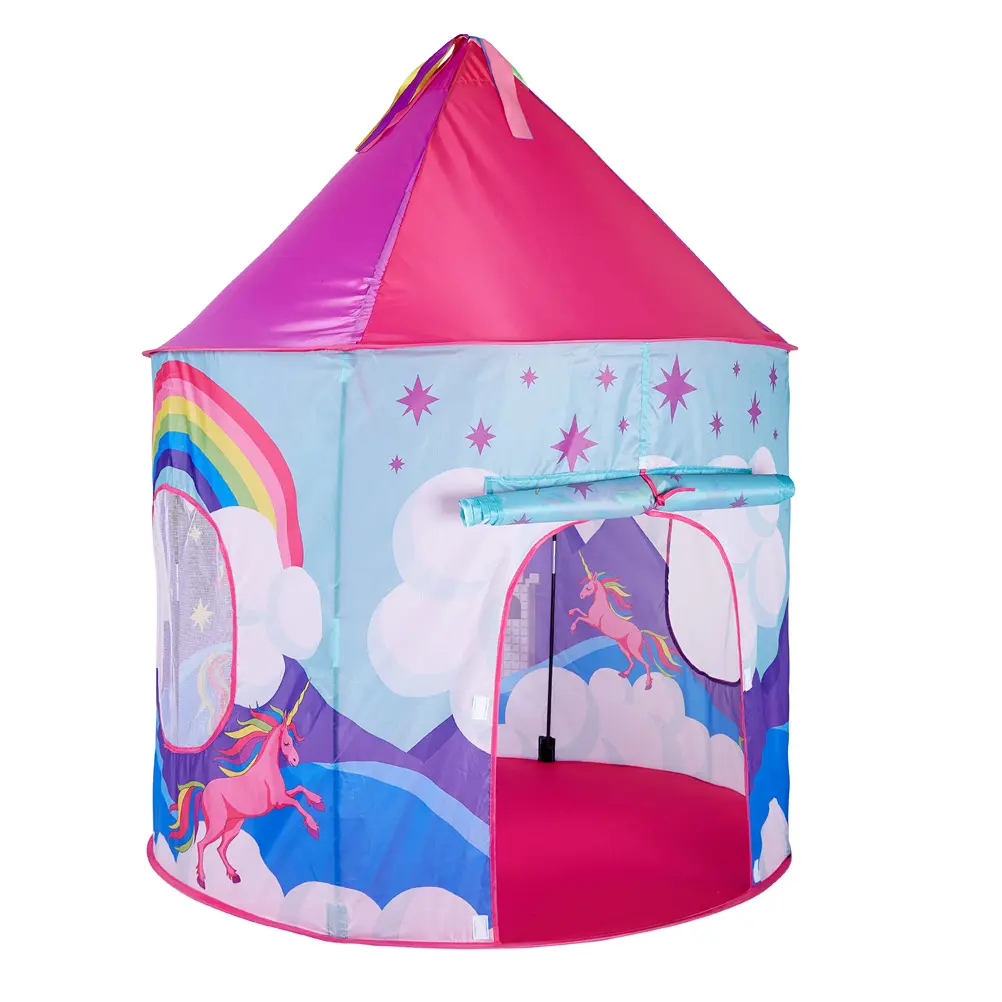 Özel yeni taşınabilir çocuk çadır karikatür hayvan prenses oyun evi çocuklar kale oyuncak çadır