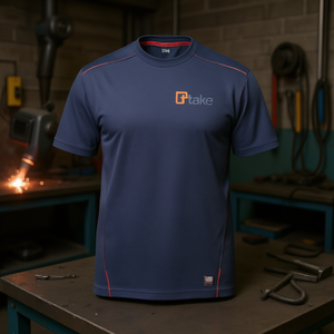 Ttake T-shirt à manches courtes bleu 4XL, vêtements de performance pour le travail - Product Image 3