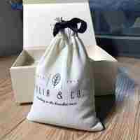 Pochette à savon pour bougie en coton et lin imprimée avec logo personnalisé Sac cadeau écologique à cordon