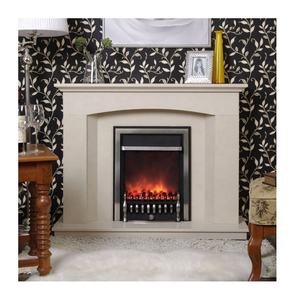 Cheminée en <span class=keywords><strong>pierre</strong></span> de marbre de style irlandais <span class=keywords><strong>nordique</strong></span> européen, design simple, beige, en <span class=keywords><strong>pierre</strong></span> calcaire - Product Image 4