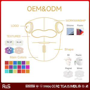 Nuevo diseño profesional inalámbrico batería recargable controlador magnético <span class=keywords><strong>4D</strong></span> láser rojo iluminación máscara facial - Product Image 3