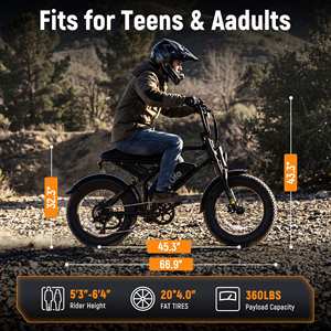 Qlife <span class=keywords><strong>Spark</strong></span> Plus, Envío Gratuito en EE. UU., Bicicleta Eléctrica Híbrida de Montaña, 52V 20Ah, Pico de 2000W - Product Image 6