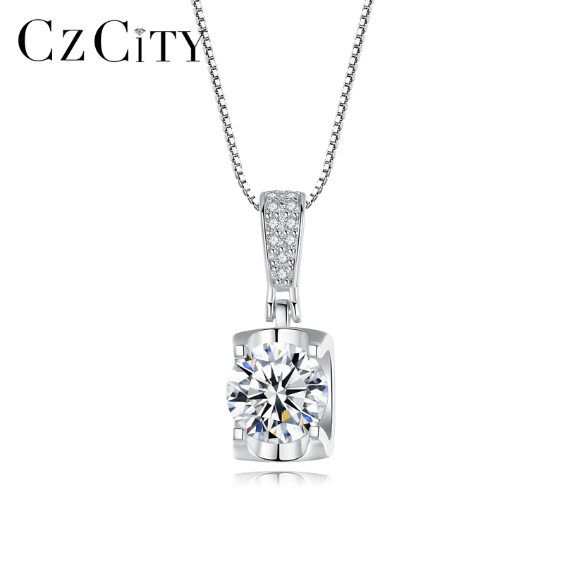 CZCITY Moissanite Gemston Fashion Necklace 925