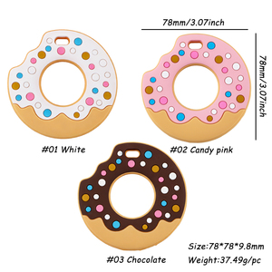 Anillos de Silicona para Dentición de Bebés con Forma de Donut Coloridos, con Diseño de Chispas, Juguetes Masticables Suaves - Product Image 6