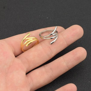 Simple Niche Design Multi Layered Stainless Steel Irregular <b>Ring</b> Fashion Hollowed Out Women's <b>Adjustable</b> <b>Rings</b> Wholesale Jewelry - Product Image 1