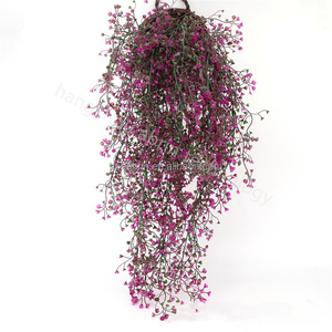 Plantes suspendues en plastique PE rouge de haute qualité, 31,52 pouces, feuilles d'eucalyptus, lierre, grimpes végétales - Product Image 3