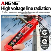 ANENG GN902 Detektor Radiasi Elektromagnetik 3-in-1, Pengukur EMF dengan Alarm Medan Listrik/Magnetik & Sinar-X untuk Keamanan Rumah.