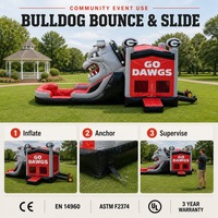 Château gonflable commercial avec toboggan pour enfants, location pour fêtes, aire de jeux extérieure, château gonflable pour événements