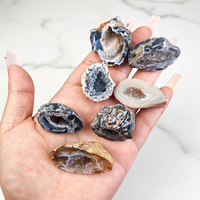 Cristal naturel brut, agate marocaine, géode non polie, cristal de petite taille, objet de collection, décoration en cristal