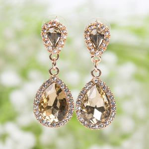 Pendientes Largos de Novia con Pedrería Súper Brillante, Estilo Coreano, Pendientes de Moda Distintivos y Exagerados para Mujer - Product Image 1