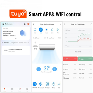 12K 18K 24K <span class=keywords><strong>BTU</strong></span> เครื่องแปลง T3ขนาดเล็กแบบแยกส่วน AC DC ไฮบริดโซลาร์เซลล์ PV เครื่องปรับอากาศ - Product Image 5