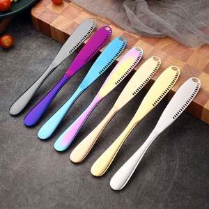 มีดหั่นเนยและที่ปาดชีสสแตนเลสสำหรับใช้ในครัวบ้านอุปกรณ์โลหะ430ทนทาน - Product Image 3