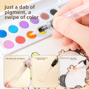 Libro de Colorear Portátil de Papel con Diseño de Panda Multicolor en Acuarela, 24 Páginas, 21x21cm, para Niños, Álbum de Dibujo para Jardín de Infancia - Product Image 3