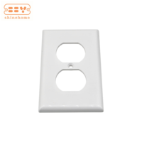 Plaque murale pour prise double 1-gang en polycarbonate incassable, cache-prise blanc en plastique thermodurcissable pour boîtier de prise électrique