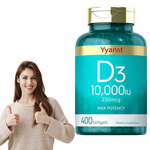 Capsules de vitamine D3 sans gluten OEM/ODM pour la densité osseuse, la santé des articulations, le soutien immunitaire des adultes - Faible teneur en sucre, faible teneur en glucides, sans gluten - Product Image 1