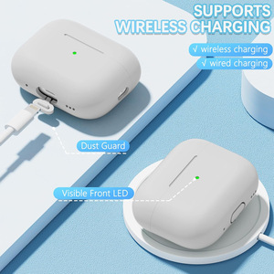 Funda protectora <span class=keywords><strong>de</strong></span> silicona inalámbrica para auriculares con herramienta <span class=keywords><strong>de</strong></span> pluma <span class=keywords><strong>de</strong></span> limpieza <span class=keywords><strong>de</strong></span> cordón para <span class=keywords><strong>AirPods</strong></span> <span class=keywords><strong>Pro</strong></span> <span class=keywords><strong>2</strong></span> Generation Headphone Cover - Product Image 2