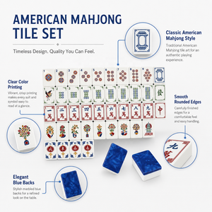 Tuiles de Mahjong Américain en Acrylique Style Chinois 2026 Gravées Rubis, Pliables, pour Jeu de Poker et Divertissement Adulte en Intérieur, Tapis de Mahjong, Cadeau - Product Image 3