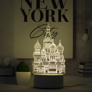 Lámpara led de noche personalizada para niños, iluminación decorativa 3d de acrílico para habitación interior - Product Image 5
