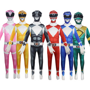 Costumes d'Halloween de super-héros de séries TV et de films multicolores Vente en gros Costume de <span class=keywords><strong>rangers</strong></span> puissants - Product Image 2