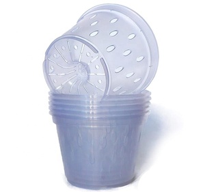 Bán Sỉ Chậu Phong Lan Trong Suốt 7 Inch Có Lỗ Chậu Trồng Hoa Nhựa Bền Chậu Phong Lan Nhựa Cứng Chậu Hoa Trong Suốt Trong Nhà - Product Image 3