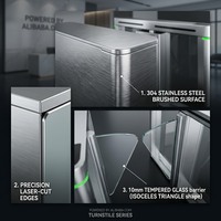 Barrière de contrôle d'accès JSD-Y16 en acier inoxydable 304 avec lecteur de carte RFID et portique tournant à bascule