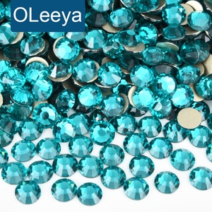 Strass en cristal scintillant OLeeya, non thermocollants, SS6-SS30, à dos plat, pour couture, tissu, vêtements, nail art, décorations - Product Image 1