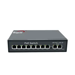 Wanglink 10/100Mbps porta de Rede Ethernet Switch POE com 2 8*10/100/1000Mbps UPLINK POE switch ethernet
