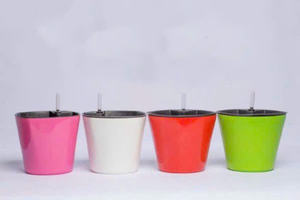 Pot de fleurs carré en plastique auto-arrosant avec indicateur de niveau d'eau transparent, moderne, pour intérieur, taille 18, vente en gros - Product Image 4