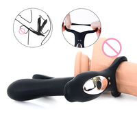 AITE AT-PM002 Masseur de prostate à double moteur, 12 vitesses de vibration, télécommande, dilatation anale, vibrateur magnétique vibrant