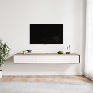 Moderne schwimmende Holz medien konsole TV-Einheit Tischs chrank mit Stauraum Schwimmender TV-Ständer Tisch Multifunktional - Product Image 4