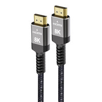 Câble HDMI 2.1 ultra fin 8K 48 Gbps EARC en nylon tressé avec alliage d'aluminium pour moniteur de jeu et écran PC