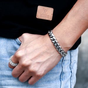 Joyería Hip Hop para Hombre y Mujer de 12 mm, 10 mm y 8 mm, Pulsera de Cadena de Eslabones Cubanos de Acero Inoxidable Chapado en Oro Real de 18k y Collar de Eslabones Cubanos - Product Image 3