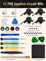 Honcam Kit reparasi Joystick 33 buah, 4 Pak tongkat Analog kiri kanan tongkat jempol untuk Nintendo Switch Joy Con