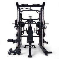 Système d'entraînement fonctionnel tout-en-un modulaire Smith Machine avec croisement de câbles pour la formation professionnelle en salle de sport