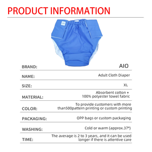 Pannolino Lavabile Unisex <span class=keywords><strong>per</strong></span> <span class=keywords><strong>Adulti</strong></span> OEM, Riutilizzabile, Regolabile, <span class=keywords><strong>per</strong></span> Incontinenza e Nuoto, Personalizzabile - Product Image 3