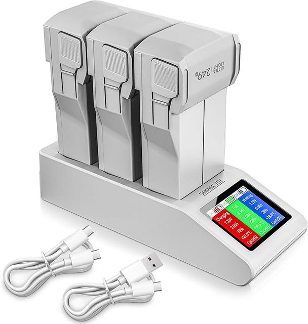 DJI Mini 4 Pro/Mini 3 Series Intelligent Flight Battery Charger Two-Way Charging Hub with LCD Multifunction Accessory