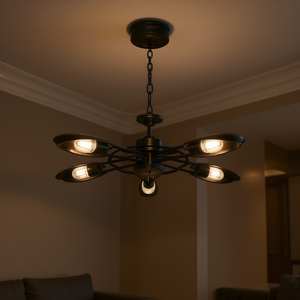 Lámparas de techo LED de 16 pulgadas, de metal, con 5 luces, diseño contemporáneo, iluminación para sala de estar - Product Image 2