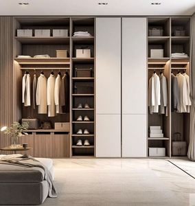 Armario de Madera Pintado de Color Sólido de la Serie Moderna de Alta Gama Personalizado, Hermoso y Práctico Mueble de Almacenamiento para Dormitorio de Hotel - Product Image 5