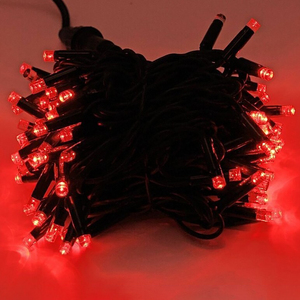 Guirlandes de Noël de qualité supérieure, IP65 H03RN-F, câble noir robuste rempli de colle, 5 mm de large, diffuseur d'angle large, rouge, 220V 110V, longueur personnalisée - Product Image 2