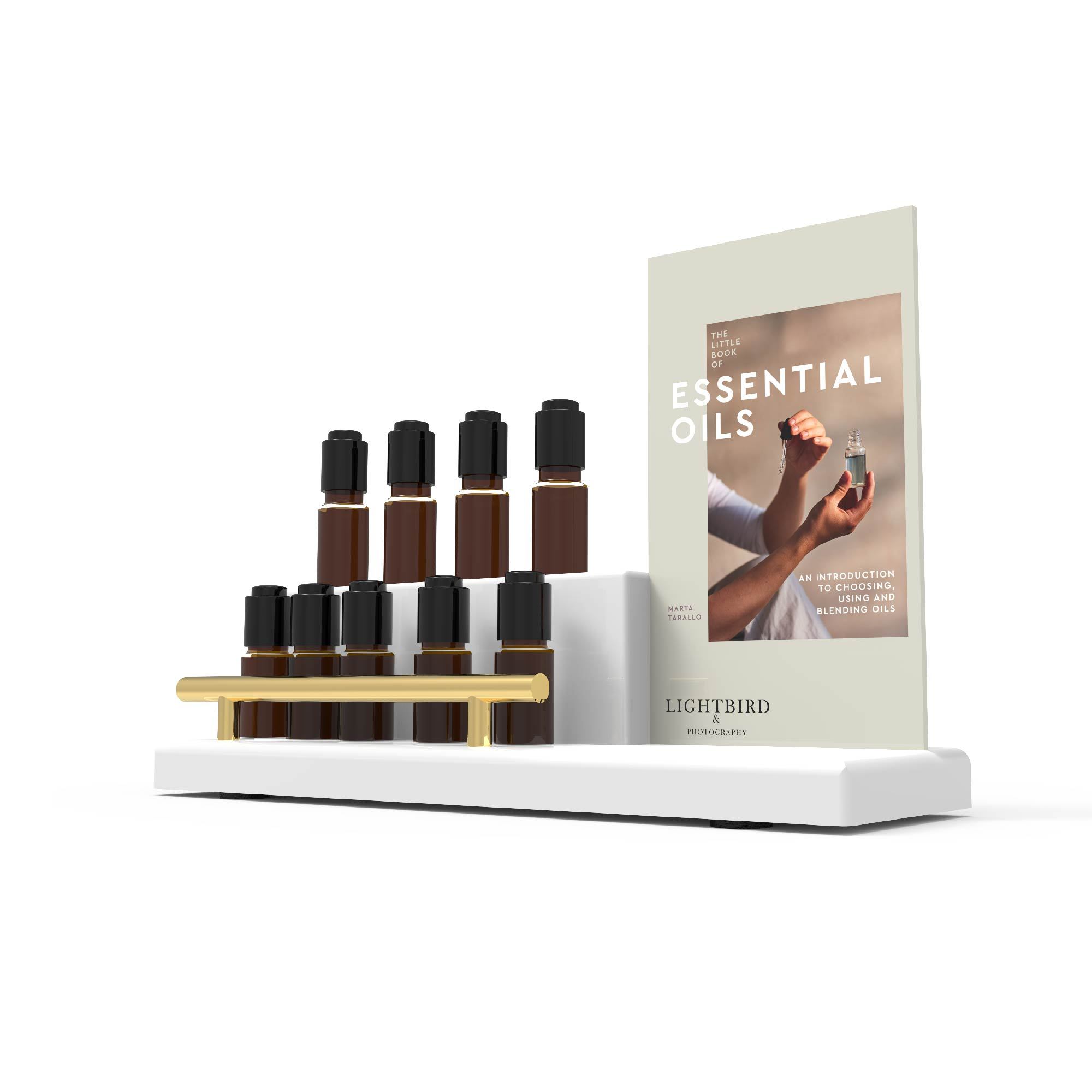 Hot Selling Custom Wooden Essential Oil Perfume Display Stand Storage Holder Stand Natural — view 5