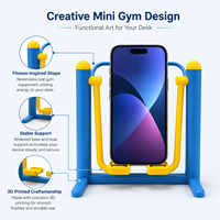 Support de téléphone créatif Mini Gym imprimé en 3D, décoration de bureau, support de téléphone paresseux mignon, équipement de fitness, support d'affichage de jouets
